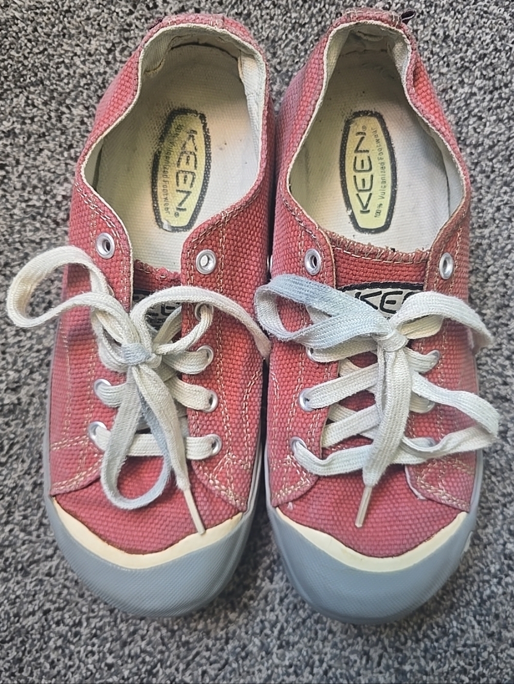 Keen women's Colorado lace up canvas shoes coral/gray size 9.5 - Picture 9 of 11